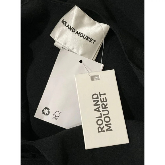 Roland Mouret Knit Midi Dress in Black XSmall New Womens Bodycon - Picture 7 of 15